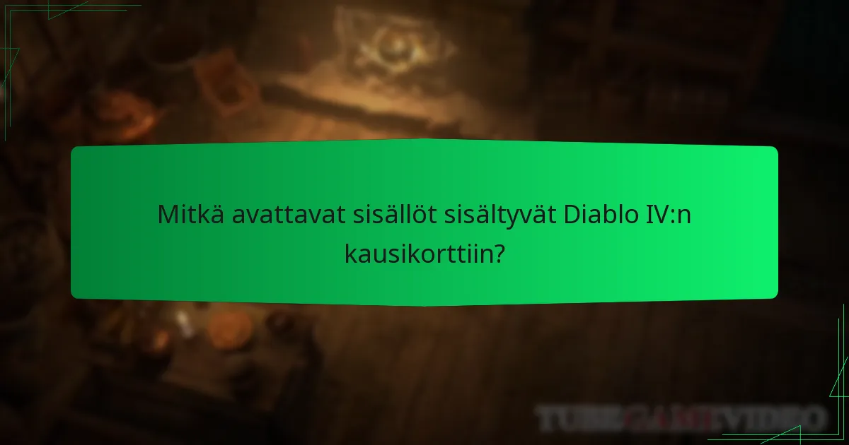 Mitkä ovat yhteisön mielipiteet Diablo IV:n kausikortista?